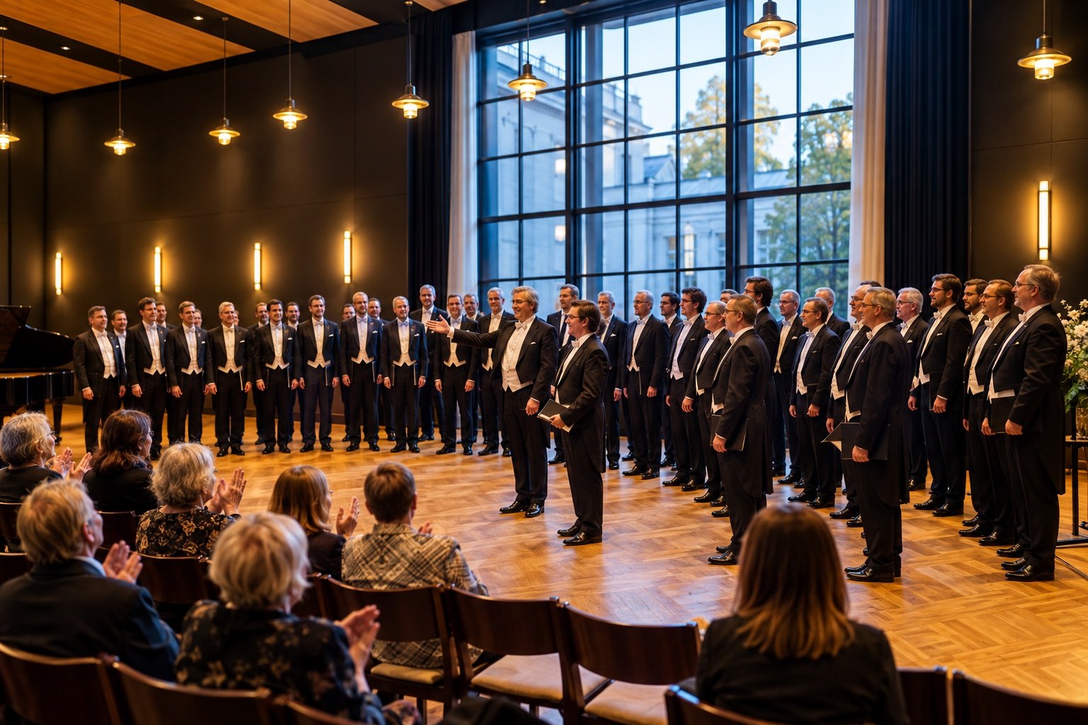 Kahe meeskoori kontsert. Tartu Akadeemiline Meeskoor ja Jyväskylä meeskoor Sirkat